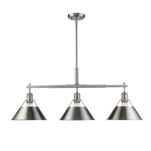 Golden 3306-LP PW-PW - Yep by Golden Lighting Orwell 3-light Island Light in Pewter
